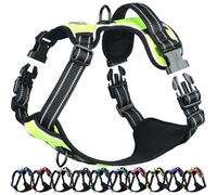 VIVAGLORY Easefit No Pull Dog Harness with Handle & Front Clip, No Pull & Heavy Duty for Puppy Pet, Dog Harness for Training & Walking, M, Bright Yellow