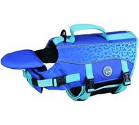 VIVAGLORY Front Float Dog Life Jacket, Dog Buoyancy Aid for Swimming & Boating, Life Vest with Chin Float & Handle, Ripstop & Buoyancy for Doggy, XS, Dark Blue