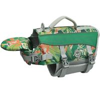VIVAGLORY Front Float Dog Life Jacket, Dog Buoyancy Aid for Swimming & Boating, Life Vest with Chin Float & Handle, Ripstop & Buoyancy for Doggy, XS, Floral