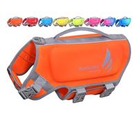 VIVAGLORY High Buoyancy Dog Life Jacket, Swim Vest with Handle, Dog Life Jacket for Swimming & Boating, Buoyancy for Doggy, XS, Orange
