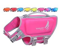 VIVAGLORY High Buoyancy Dog Life Jacket, Swim Vest with Handle, Dog Life Jacket for Swimming & Boating, Buoyancy for Doggy, M, Pink