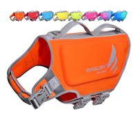 VIVAGLORY High Buoyancy Dog Life Jacket, Swim Vest with Handle, Dog Life Jacket for Swimming & Boating, Buoyancy for Doggy, L, Orange