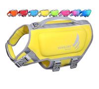 VIVAGLORY High Buoyancy Dog Life Jacket, Swim Vest with Handle, Dog Life Jacket for Swimming & Boating, Buoyancy for Doggy, S, Yellow
