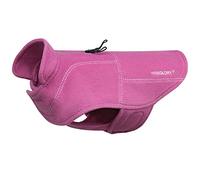 VIVAGLORY Softpad Dog Fleece Jumper, Dog Fleece for Fall & Spring, Coat with Harness Hole, Reflective Light Weight Soft Easy On Adjustable, XL, Fuchsia