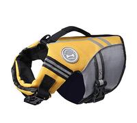 VIVAGLORY Sports Style Dog Life Jacket, Dog Buoyancy Jacket for Swimming & Boating, Ripstop & Buoyancy for Doggy, Life Vest with Handle, XS, Yellow