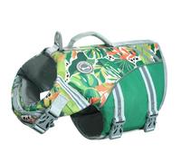 VIVAGLORY Sports Style Dog Life Jacket, Dog Buoyancy Jacket for Swimming & Boating, Ripstop & Buoyancy for Doggy, Life Vest with Handle, L, Floral