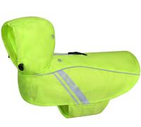 VIVAGLORY Wetoff Dog Raincoat, Rain Coat for Dog All Seasons Adventure, Raincoat with Harness Hole & Hood, Reflective Lightweight Waterproof for Doggy & Puppy, XL, Bright Yellow