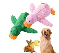 Vivahine Calming Duck Toy, Calming Duck Toy for Dogs, with Quacking Sound for Dog, 2025 That Soothe Like a Mother's Presence (Pink+Green,Small)
