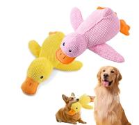 Vivahine Calming Duck Toy, Calming Duck Toy for Dogs, with Quacking Sound for Dog, 2025 That Soothe Like a Mother's Presence (Pink+Yellow,Small)