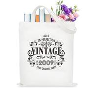 VivaJoy 16th Birthday Gifts Girl, Canvas Tote Bag, Sweet 16 Gifts for Girls, Presents for Her, Presents for Girls Daughter Friend Sister, Reusable Shopping Bags
