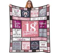 VivaJoy 18th Birthday Gifts for Girls - 18th Birthday Blanket 50"X60", 18th Birthday Decorations for Girl,Happy 18th Birthday Gifts,18 Year Old Girl Birthday Gifts for Daughter Bestie Sister