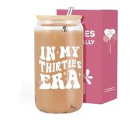 VivaJoy 30th Birthday Gifts for Women, 30th Birthday Creative Travel Mug, Coke Cup, Glass Mug, Interesting Personalized Mug, Gift for Best Friend Female Mum Wife Daughter Sister Girlfriend