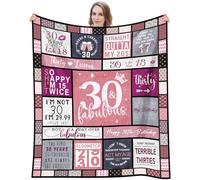 VivaJoy 30th Birthday Gifts For Women - 30th Birthday Gifts Throw Blanket 60"X50", Presents For Female 30th Birthday, 30th Birthday Gift Ideas For Her, Wife, Friend, Mum, Sister