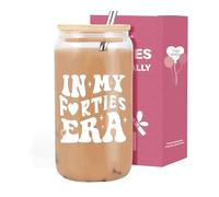 VivaJoy 40th Birthday Gifts for Women - Funny 40th Birthday Gifts, Gift for Her, Personalized Mug Coke Cup, Creative Glass Mug, Perfect Idea for Best Friend, Mom, Wife, Daughter