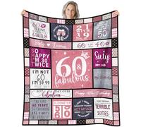 VivaJoy 60th Birthday Gifts For Women Gifts - 60th Birthday Gifts Throw Blanket 60"X50", 60th Birthday Gift Ideas For Her Mom Wife Grandma,1964 Birthday Gifts for 60th Women