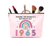 VivaJoy 60th Birthday Gifts for Women - Rainbow Pink Cosmetic Bags, Unusual 60th Birthday Gifts for Her, Personalised 60 Year Old Lady Present for Mum, Grandma, Best Friend