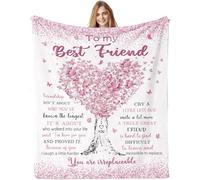 VivaJoy Best Friend Blanket, Friends Throw Blanket 60"X50", Friendship Gifts for Women, Bestie, Sister, Creative Gifts for Friends, Idea Friends Gifts