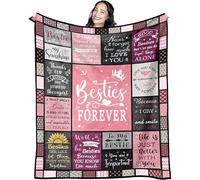 VivaJoy Bestie Gifts Blanket for Women - Perfect Bestie Birthday Gifts Throw Blanket 60"X50", Creative Gifts for Bestie, BFF, Sister, Bestie Gifts for Birthday, Christmas