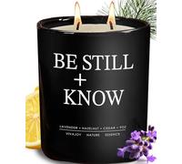 VivaJoy Christian Gifts - Religious Gifts for Men, 9OZ Lavender Scented Candles, Be Still and Know: Psalm 46:10 Inspired Candle, Baptism Gift for Adult