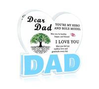 VivaJoy Dad Gifts from Daughter Son - Birthday Presents for Acrylic Heart Plaque, Creative Cool Dad Gifts, Perfect Presents for Birthday