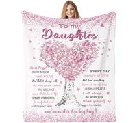 VivaJoy Daughter Gifts From Mum Dad - Daughters Birthday Gifts Throw Blanket 60"X50", Creative Daughter Gift for Birthday, Christmas