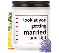 VivaJoy Engagement Gift for Couples - Lavender Scented Candle, Personalized Present for Bride and Groom, Funny Wedding Gift