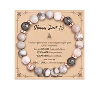 VivaJoy Gifts for Women - Natural Stone Bracelet with Message Card, 13th,16th,18th,21st,30th,40th,50th,60th Birthday Gifts,Funny Gift for Wife, Bestie, Grandma, Daughter, Mum, Granddaughter