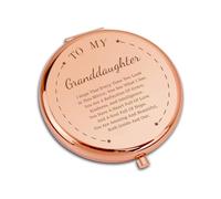 VivaJoy Granddaughter Gifts - Granddaughter 18th Birthday Gifts, Compact Pocket Mirror, Birthday Gifts for Granddaughter Adult, Granddaughter Gifts from Grandma, Graduation Christmas Day Gift for DGD