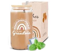 VivaJoy Grandma Gifts - Grandma Birthday Gifts, Creative Travel Mug, Coke Cup, GlassCup Mug with Straw and Lid, Perfect Grandmother Birthdays Mother Day Gift from Granddaughter Grandson