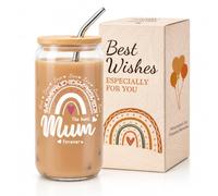 VivaJoy Mum Birthday Gifts - Birthday Gifts for Mum, Creative Travel Mug, Coke Cup, Glass Mug, Perfect for Mothers Birthdays Gift, Christmas, or Mother's Day, A Present from Daughters or Sons