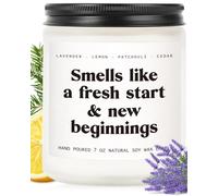 VivaJoy New Beginnings Gifts for Women - New Job Gifts,Congratulations Gift,Inspirational Gift for Women,Lavender Scented Candles for Work Colleagues,Student,Friend,Cowerker