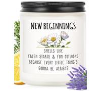 VivaJoy New Beginnings Gifts for Women - New Job Gifts,Congratulations Gift,Inspirational Gift for Women,Lavender Scented Candles for Work Colleagues,Student,Friend,Cowerker