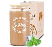 VivaJoy Sister Birthday Gifts - Sister Gifts from Brother Sisters, 16Oz Creative Travel Mug, Coke Cup, Glass Mug, Interesting Personalized Mug, Gift for Sisters on Her Birthday Christmas