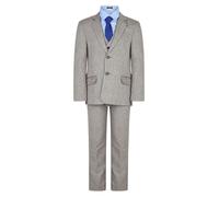 Vivaki Finn - Brown Herringbone 5 Piece Suit - 12/18 months