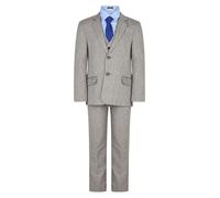Vivaki Finn - Brown Herringbone 5 Piece Suit - 12 years