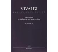 Vivaldi: 2 Sonatas for Cello and Piano/Basso Continuo (RV 40 in E Minor & RV 46 in Bb Major) Barenreiter BA6995C