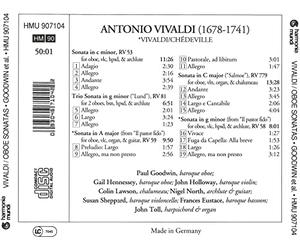 Vivaldi Antonio - Sonata Per Oboe Rv 53, 81, 59, 779,