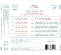 VIVALDI: LA STRAVAGANZA, VOL. 2, CONCERTOS FOR VIOLIN AND ORCHESTRA, OP. 4 NOS.
