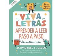 VIVALETRAS. APRENDER A LEER PASO A PASO DIVIRTIÉNDOTE.: Actividades y juegos de iniciación a lectura comprensiva con letra ligada escolar. (Libros de actividades divertidas para niños de 3 a 6 años)