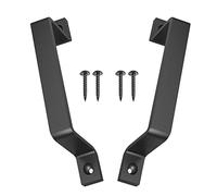 VivaLight 2-Pack 8 Inch Rustic Barn Door Handle - Solid Steel Black Pull for Sliding Doors, Gates, Garages, Sheds, Fences, Closets, Pantries - Indoor and Outdoor Use - Easy Install