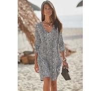 Vivance Animal Print Jersey Dress Black / White Print