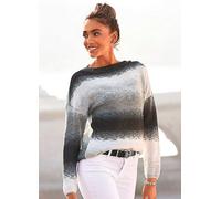 Vivance Colour Block Knit Sweater Black Multi