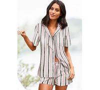Vivance Dreams Button-Up Short Pyjama Set Multi Stripe