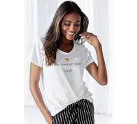 Vivance Dreams Foil Print Pyjama Top White