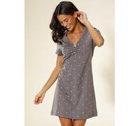 Vivance Dreams Heart Print Nightgown Mauve