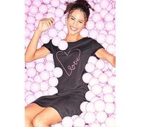 Vivance Dreams Long Nightie with Heart Print Anthracite