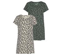 Vivance Dreams Pack of 2 Sleep Shirts Leopard
