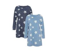 Vivance Dreams Pack of 2 Star Print Nighties Blue Multi