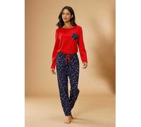 Vivance Dreams Printed Jersey Pyjamas Navy / Red