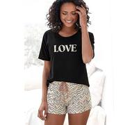 Vivance Dreams Printed Short Pyjamas Black